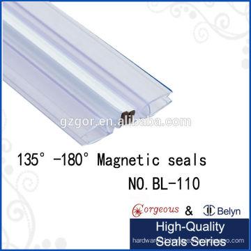 glass shower door plastic for 135 degree -180 degree